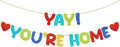 Fulmoon Pre Strung Yay You're Home Banner Glitter Welcome Home Party by Fulmoon