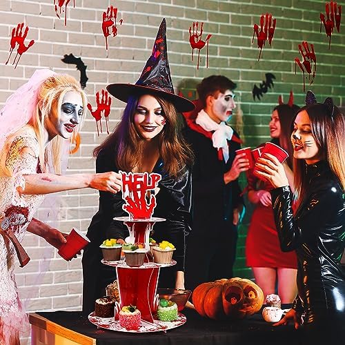 Sliner 3 Tier Halloween Bloody Cupcake Stand Party Decorations - Image 6