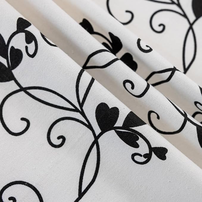 F-CHU Farmhouse Floral Curtains 84 Inch Length - Image 6