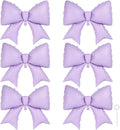 6 Pcs Light Purple Bow Balloons by YOTHORN