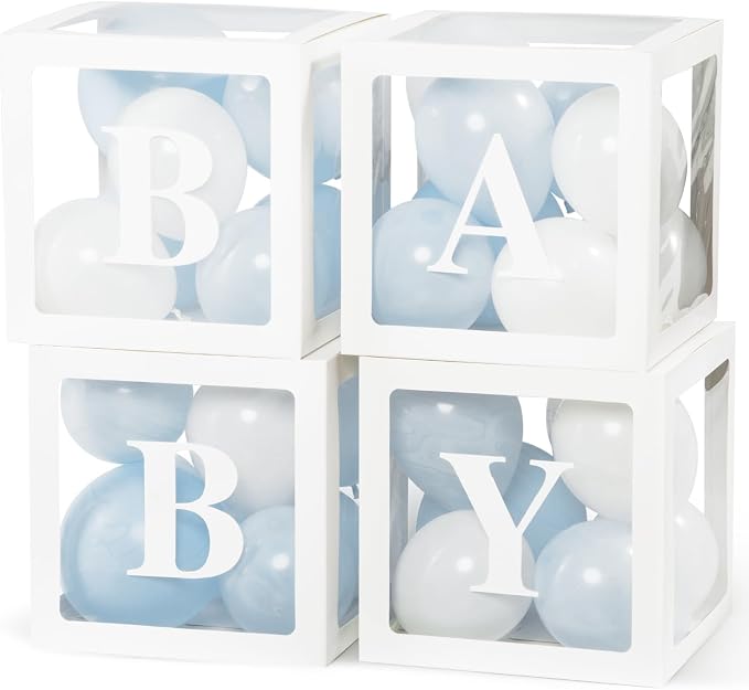 Voircoloria Baby Shower Decorations, Includes 36 Balloons & Adhesive Dots | by Voircoloria