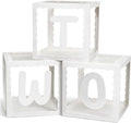 Two Birthday Decorations For Boy Girl, Baby Clear Blocks Party Decor by Golray
