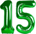 Number Balloons Dark Green 15 Balloon 40 inch by Enyeopd