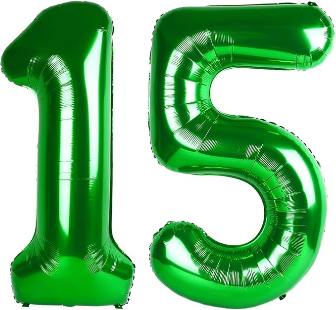 Numbers 14 Balloon 40Inch Dark Green Balloon by Argthjy