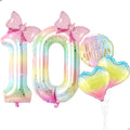 10 Balloon Numbers 10th Birthday Decorations by Unknown