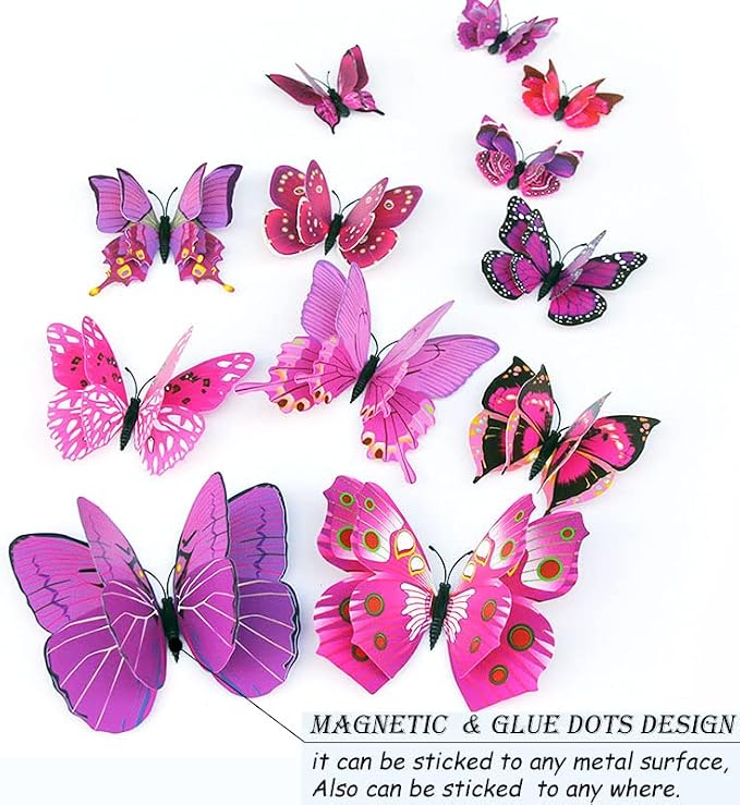 OPSEAM 3D Butterfly Wall Decor Butterfly Decorations Stickers - Image 5