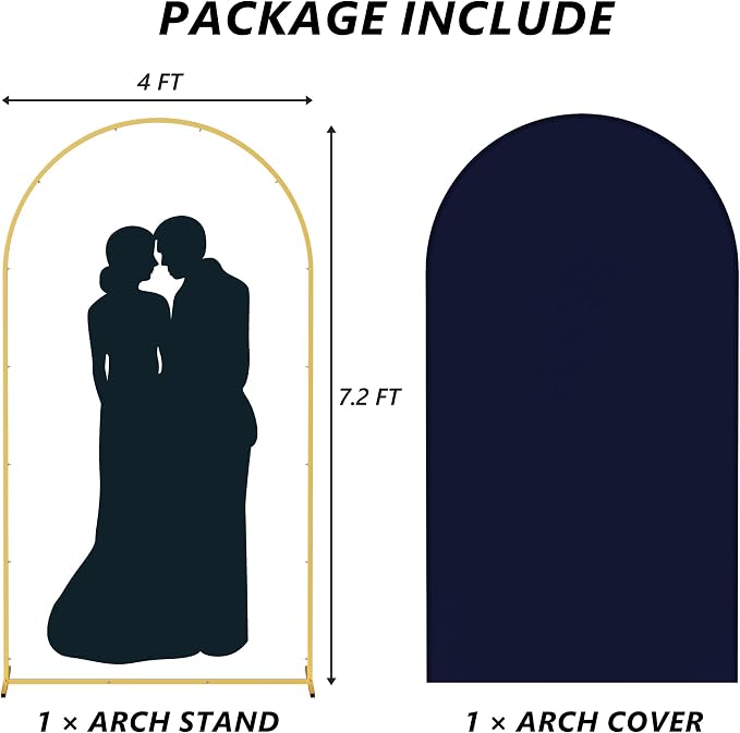 Neatsure Arch Backdrop Stand and Cover Set, 7.2FT Metal Photo Balloon Arch - Image 3