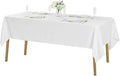Rectangle Tablecloth 60x120 inch Washable Polyester Fabric Table Cloth for Wedding Party Dining Banquet Decoration（12 Pack 60x120, White）