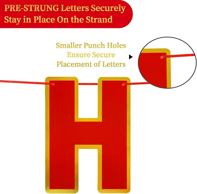 Pre-Strung Happy Birthday Banner - Image 4