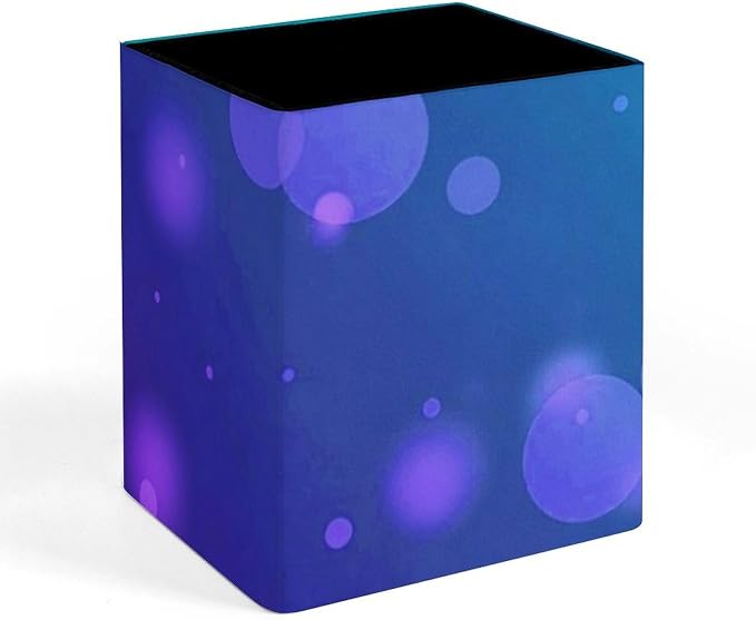 Square Pens Pencils Holder Cup PU Leather Desktop Stationery Organizer Case New by Unknown