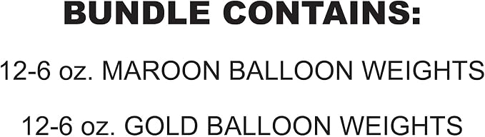 Beistle Metallic Balloon Weights – Pack of 24, Maroon and Gold Foil Wrapped - Image 2