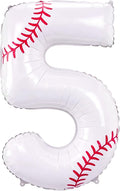 Jenaai Baseball Number 5 Balloons 40 Inch Baseball Theme Birthday Party by Jenaai