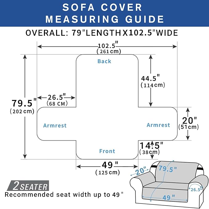 XINEAGE Loveseat Sofa Cover Waterproof Couch Covers - Image 7