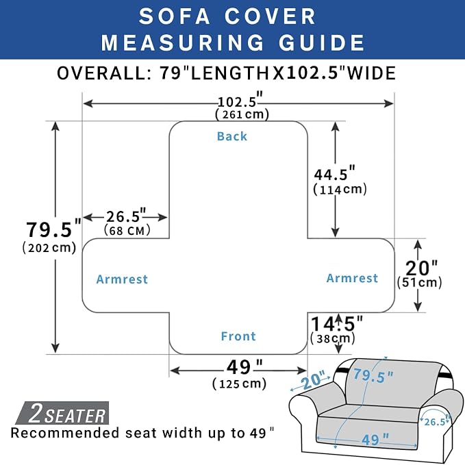 XINEAGE Loveseat Sofa Cover Waterproof Couch Covers - Image 7