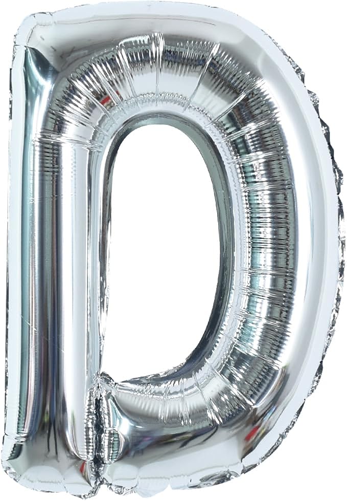 TONIFUL 40 Inch Large Silver Letter D Foil Balloons Alphabet Balloons | Giant by TONIFUL