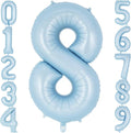 Light Blue Number 8 Balloon, 40 Inch Big Large Foil Number Balloons, Giant by AIQINHU