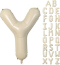 Cream Y Letter Balloons, 40 Inch Letter Y Balloon Beige, Helium Custom Letter by Dagelar