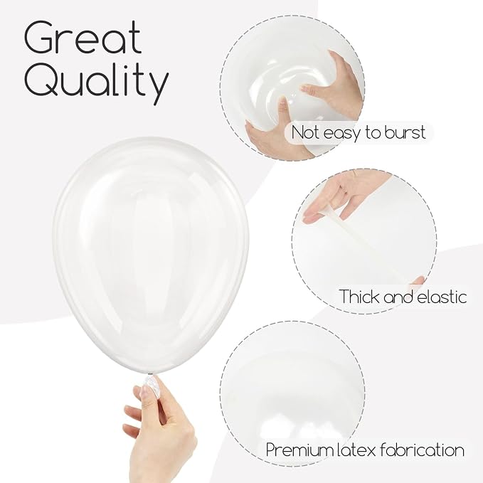 Awenztech 122pcs Clear Balloons, 18 12 10 5 inch Transparent Balloons Different - Image 5