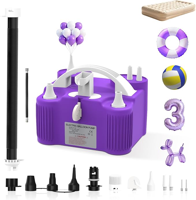 Electric Balloon Pump 4-in-1 Air Pump Portable Electric Balloon Blower Machine by Kusamue