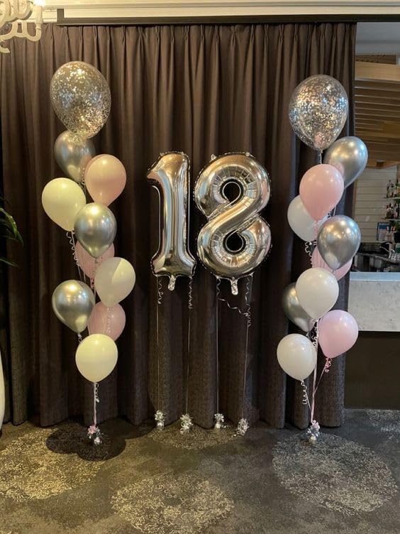 Sliver Number 1 Balloon 40 Inch - Image 3