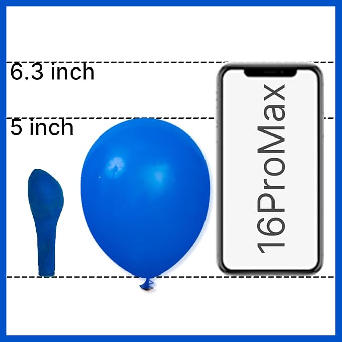PartyWoo Royal Blue Balloons 100pcs Dark Blue Latex Helium Balloons 5 Inch | - Image 2