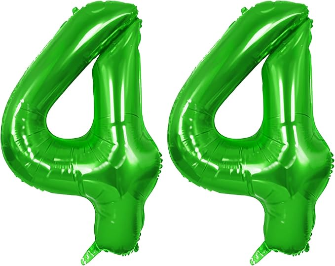 Number 44 Balloons for 44th Birthday Party Decorations, 0-100 Large No.44 by Joycard