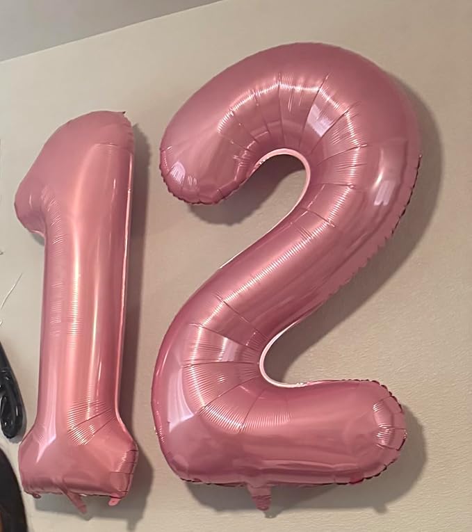 Pastel Pink 0 Balloon Numbers, 40 Inch Large Light Pink Foil Number Balloons - Image 2