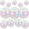 12Pcs Iridescent Round Foil Balloons, Holographic Balloons by vibzox