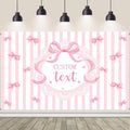 AIBIIN Custom A Sweet Little Girl is on The Way Photography Background Pink Bow by AIBIIN