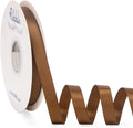 Ribbli Turftan Brown Satin Ribbon Double Faced Satin 1/2 inch x Continuous 50 by Ribbli