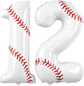 Jenaai Baseball Number 12 Balloons 40 Inch Baseball Theme Birthday Party by Jenaai