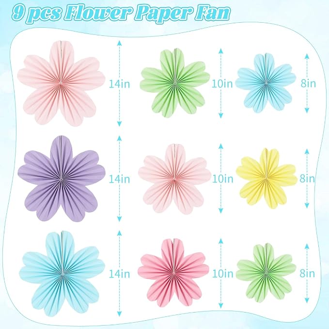 zilue Paper Fans Party Decorations Paper Flowers Decorations - Image 2