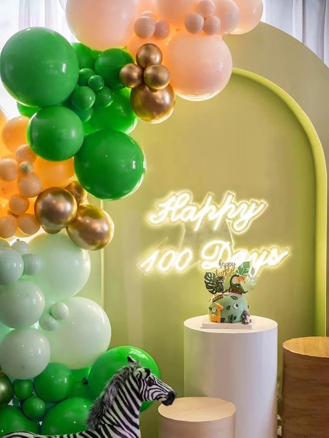 FOTIOMRG 120pcs 5 inch Green Balloons | Birthday, Graduation, Baby Shower - Image 4