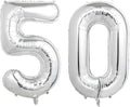Number Balloons Silver Party Balloon by United-UnicornsParty
