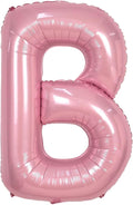 Pink Letter B Balloons, B Balloon 40 Inch Foil Helium B Balloon Letter | Pink B by BBPOOL