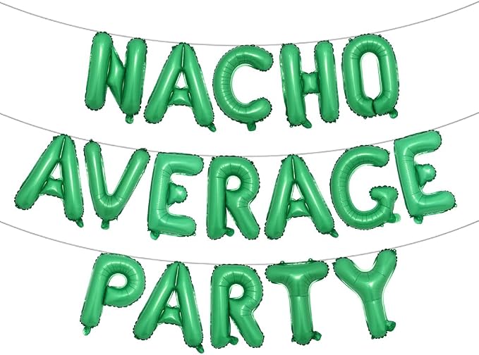 Nacho Average Party Decoration Nacho Average Party Balloons Banner Fiesta Taco by RUIANSI