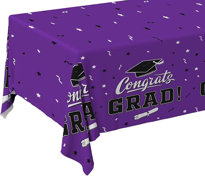Graduation Party Decorations, Gongrats Grad Tablecover - Image 6