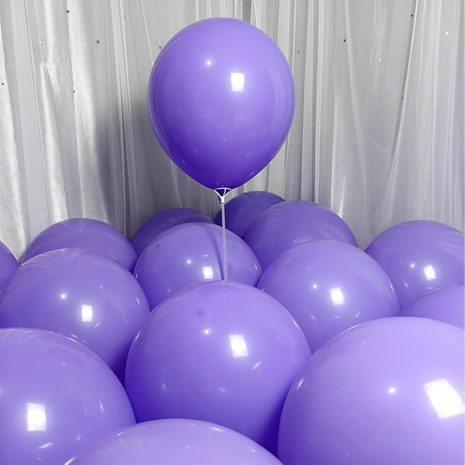 90 Pack Purple Balloons 18 inch Purple Latex Big Balloons - Image 4