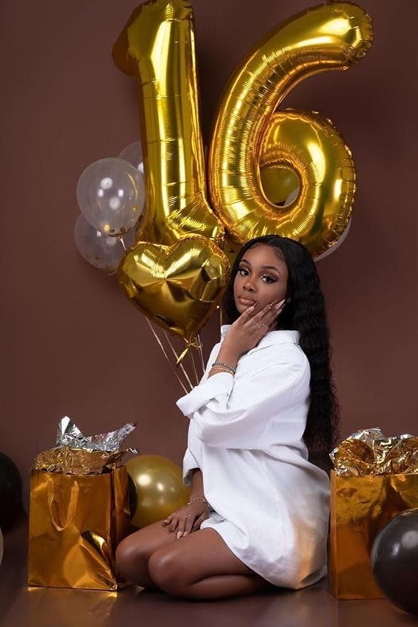 Number Balloons 40 Inch Gold 0 Balloon - Image 2