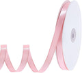 woric 120 Yards Pink Ribbon 3/8 Inch Craft Thin Satin Ribbons by woric