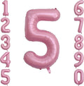 Pearlescent Pink Number 5 Balloon 40 Inch, Shiny Foil by Unknown