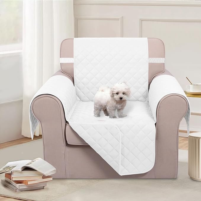 U-NICE HOME Reversible Oversized 28''Chair Covers, Pet Friendly, Elastic Straps - Image 2