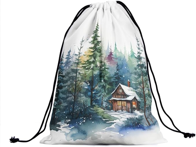 Watercolor Forest Tree Grip Bag - Image 2