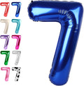 Night Blue Number 7 Balloon 40 inch, 7th Birthday Party Balloons Decorations | by Upgesy