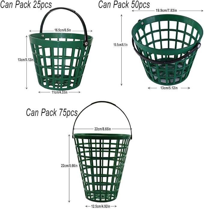 ZLY Golf Ball Basket, Golfball Container with Handle Ball Holder Contain Stadium Accessories