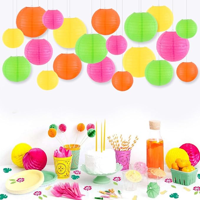 Paper Lanterns Party Decorations, Hanging Round Chinese Lanterns - Image 7