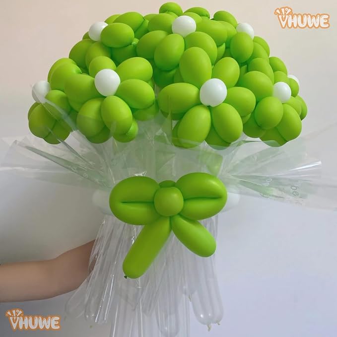 260 Balloons Green, Thickened 100 Pack Long Balloons Twisting Skinny Magic - Image 4