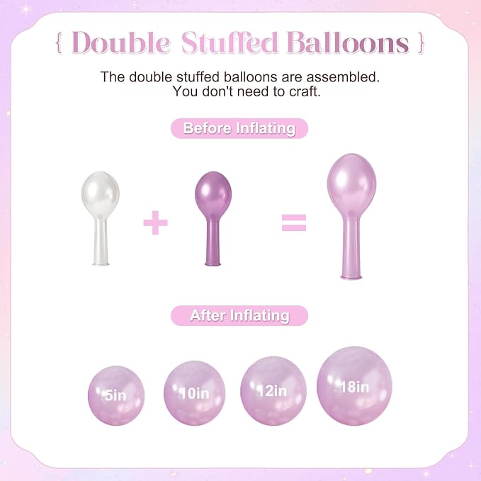 Pink and Purple Balloon Arch Kit - Image 6
