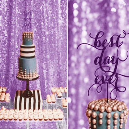 Eternal Beauty Lavender Sequin Backdrop, 10x10 Ft Glitter Background Curtains for Shimmer Photography Party Wedding Birthday Back Drop Decor