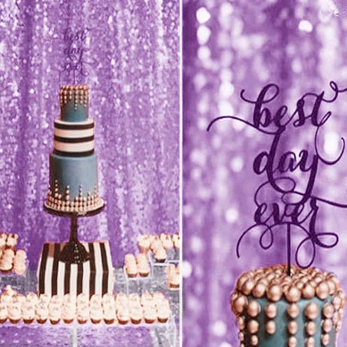 Eternal Beauty Lavender 3mm Sequin Backdrop 8x8 Ft - Image 3